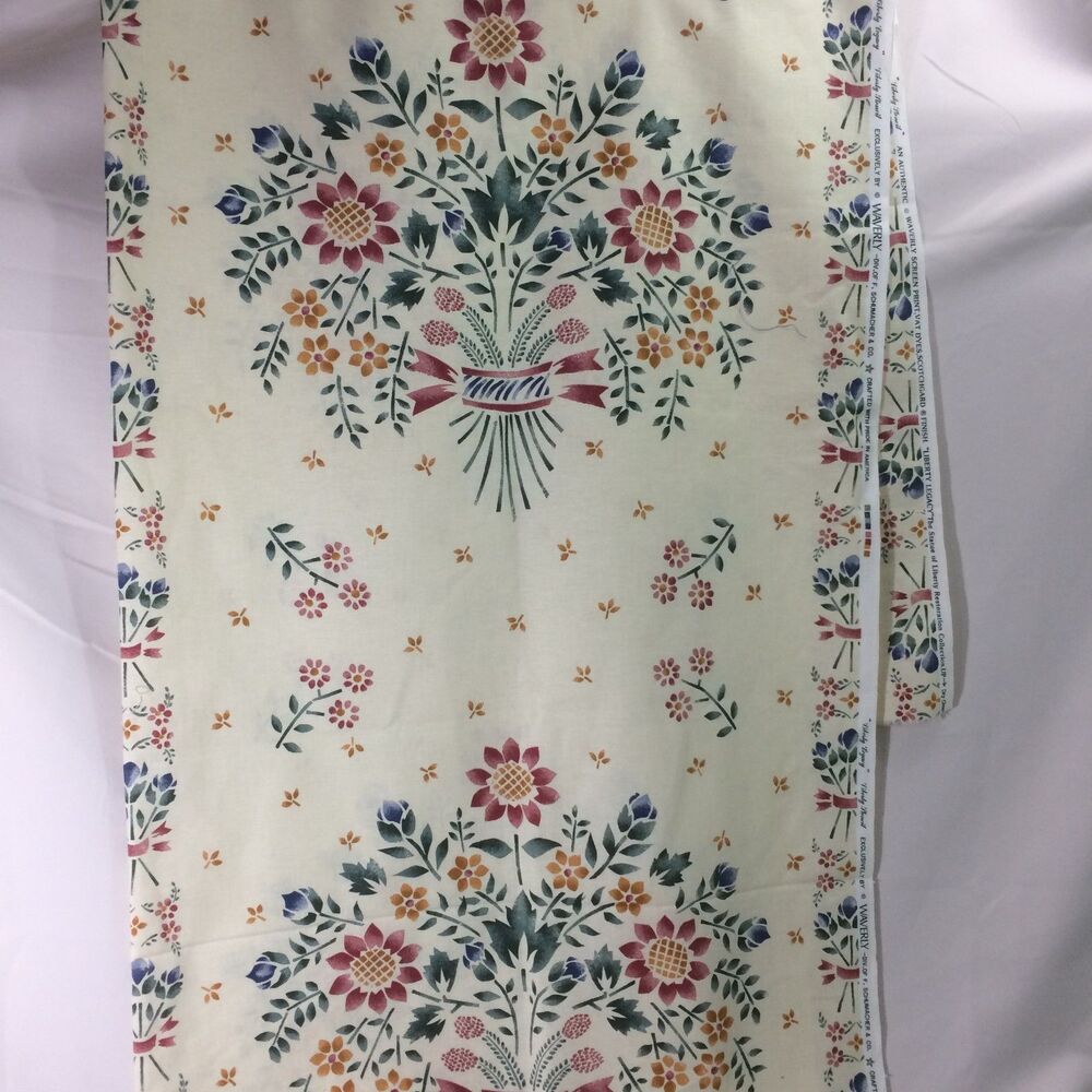 Vintage Waverly Liberty Legacy Floral Fabric 2 Yards 56" W Cottagecore Pre-2007 - Picture 3 of 4